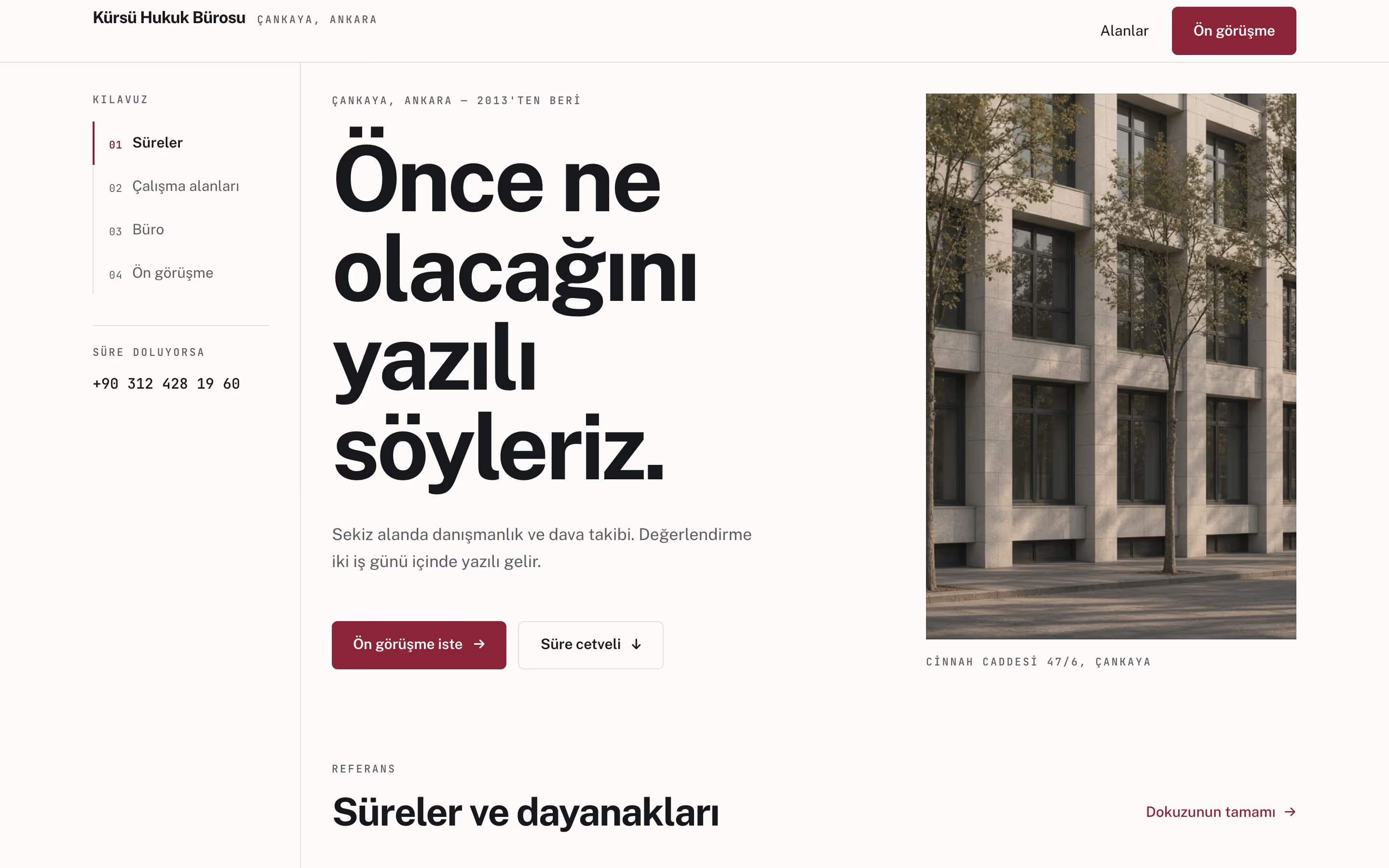 Hukuk Bürosu — Kürsü Hukuk şablonunun ekran görüntüsü