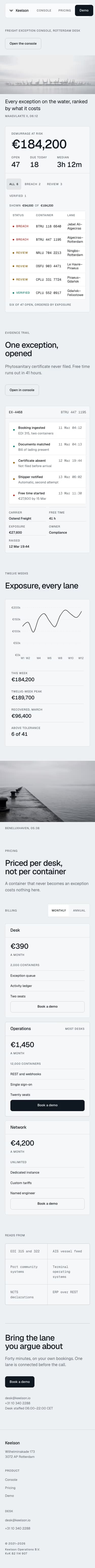 Keelson şablonunun telefon görünümü