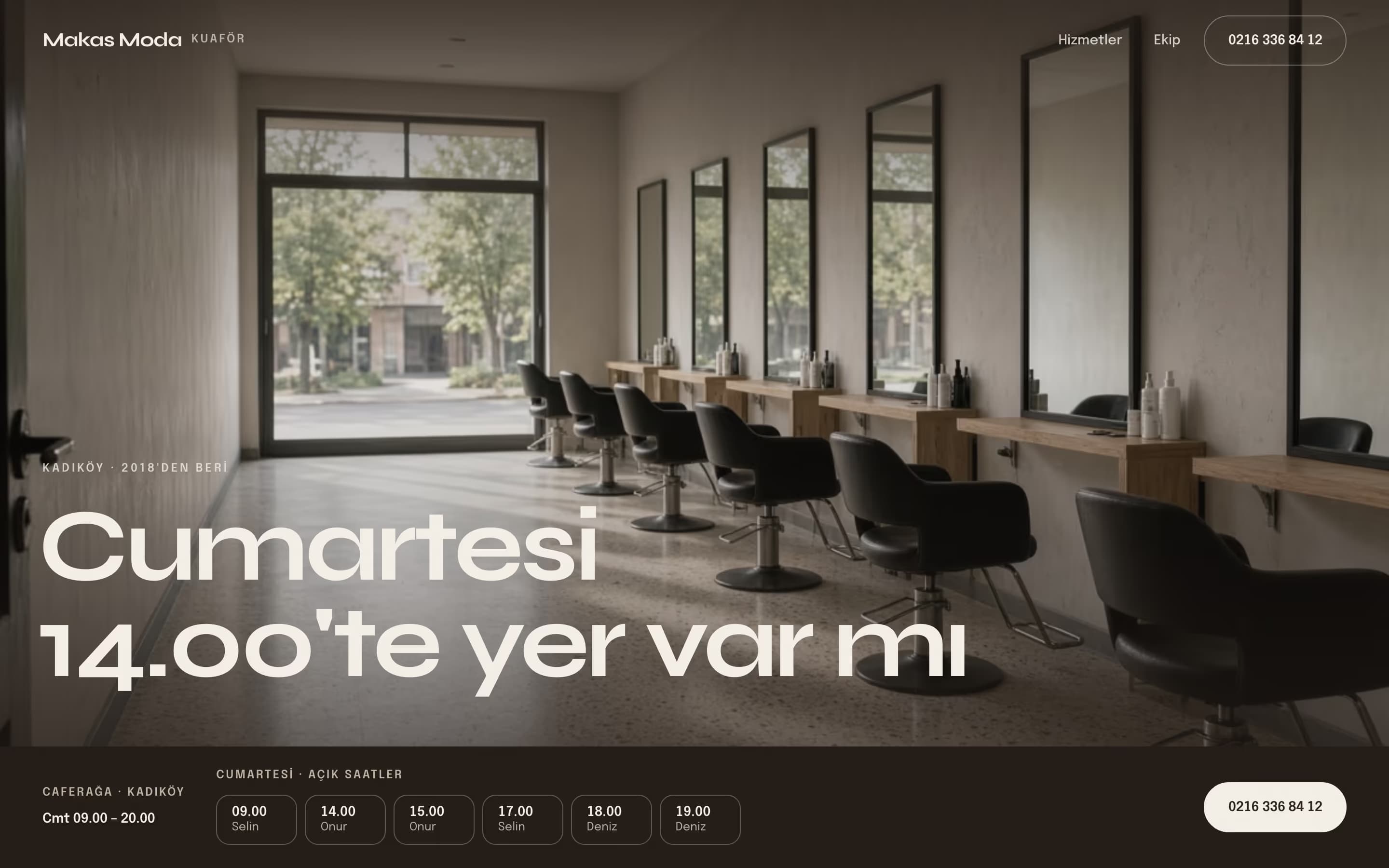 Kuaför — Makas Moda şablonunun ekran görüntüsü